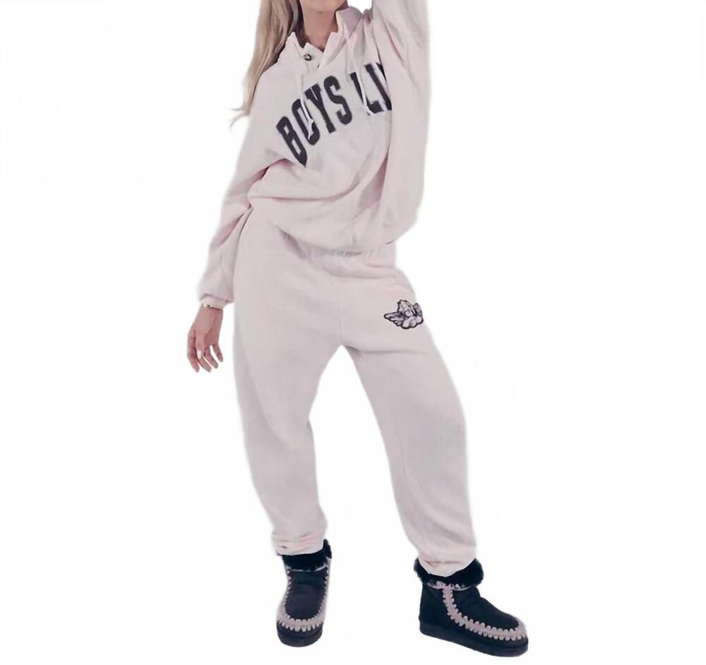 NEW BOYS LIE smoke and mirrors mac slim pant in pink